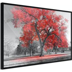 Arkiio Affisch Autumn in the Park (Red) [Poster] 30x20 Poster